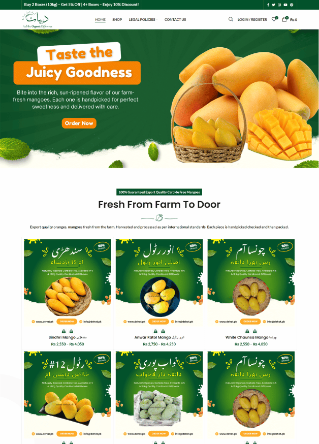Dehat website designed with Web Development Services by Webzo – SEO Services for Businesses